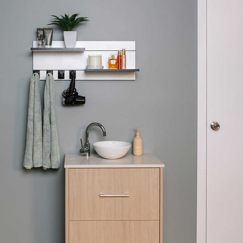 Shelf n More Double Multi room Kit white 800mm with 2 x 400 shelf