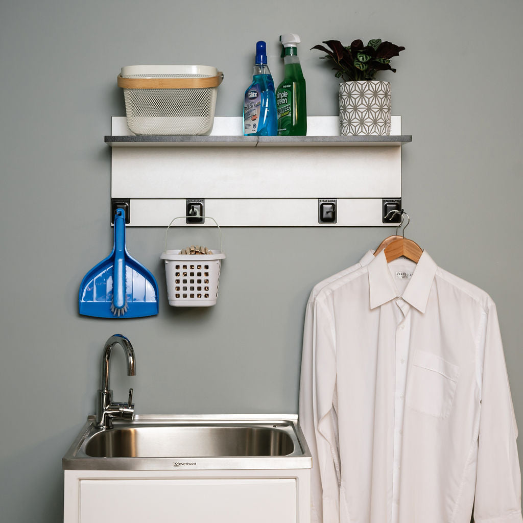 Shelf n More Double Multi room Kit white 800mm with 2 x 400 shelf