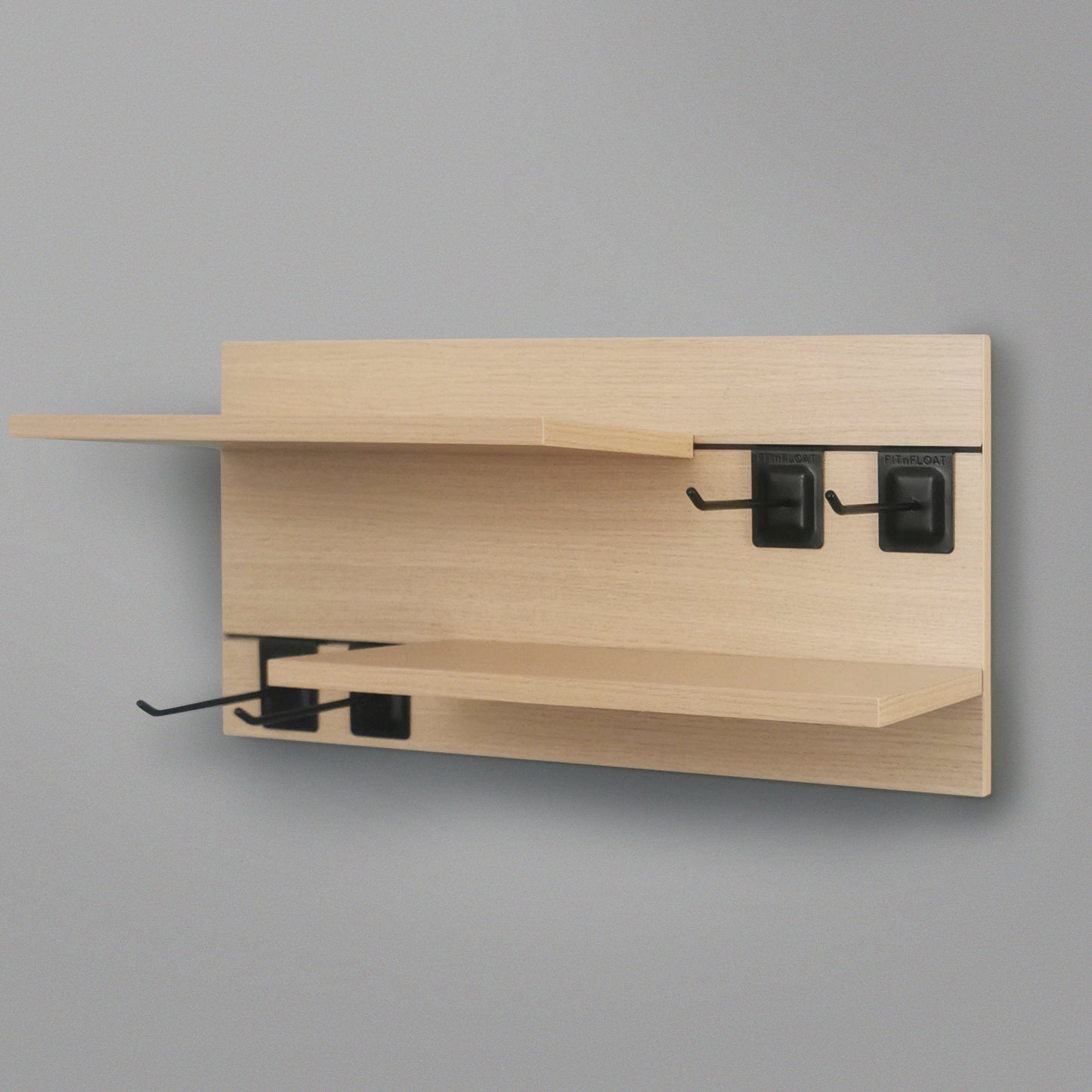 600mm Backpanel 2 lines with 2 400mm Shelves & 4 Prongs