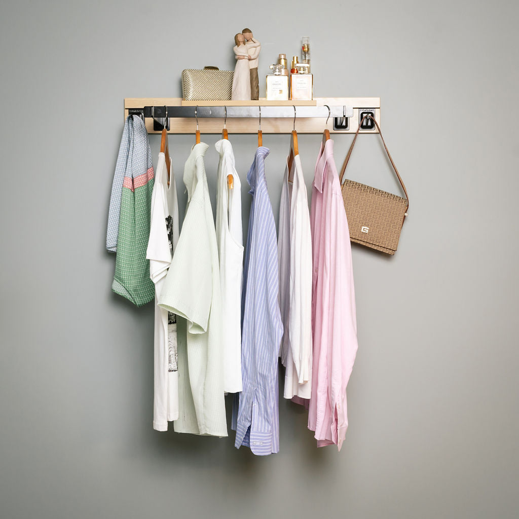 Shelf N More Single Robe Org Kit 800mm with 400 shelf and hanging