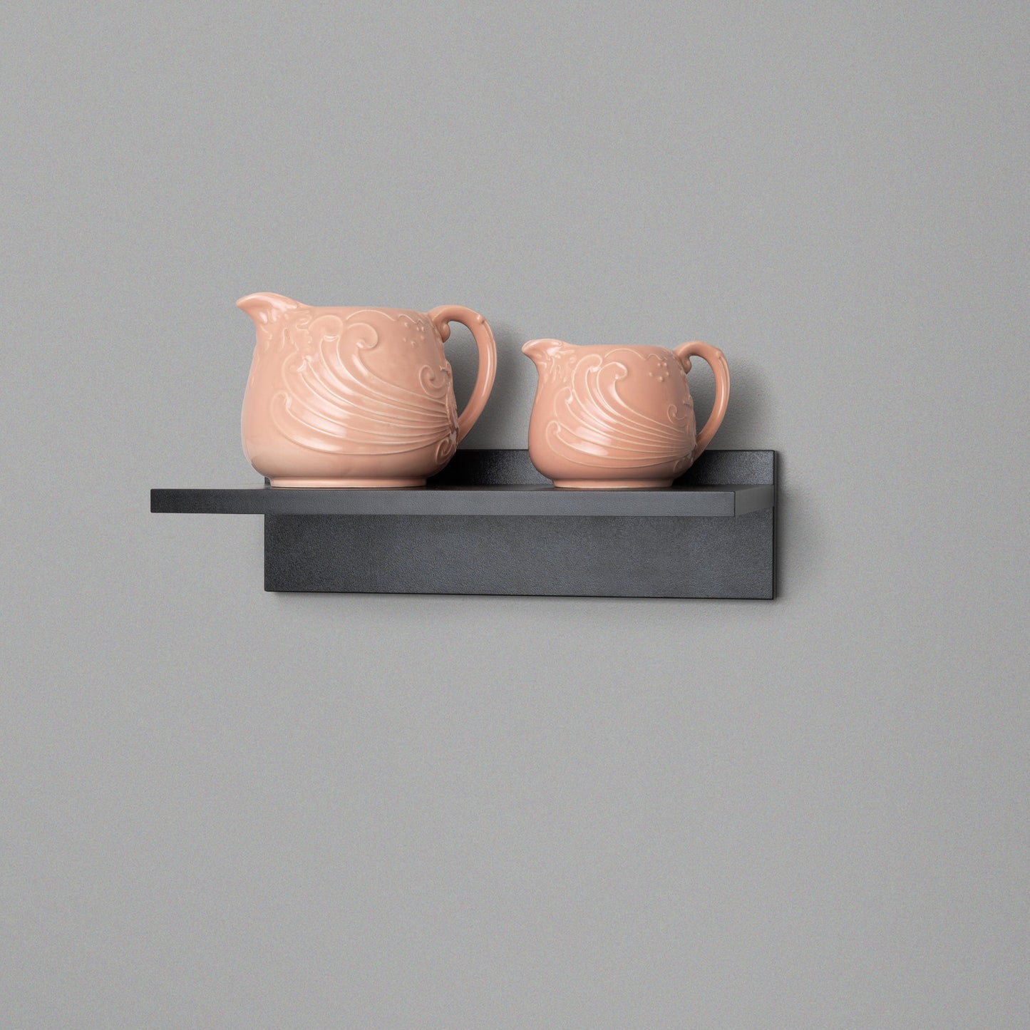 Black Floating Shelving 400mm Lifestyle